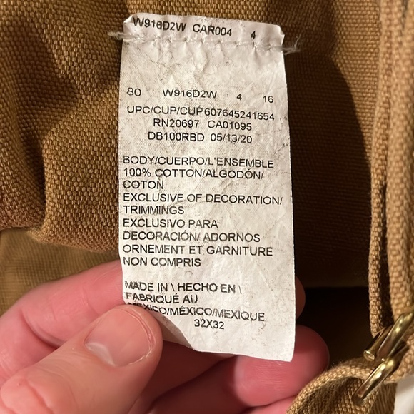 Dickies Classic Bib Overalls (32x32, Rinsed Brown Duck) - Picture 6 of 16